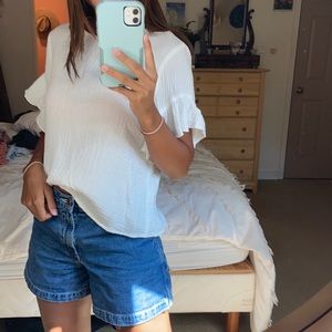 Flowy white top
